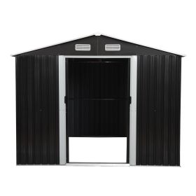 8'X10'Ft  Tool storage shed - Charcoal Black