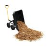 400 lbs Capacity Poly Landscape & Garden Dump Cart;  Black Color