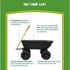400 lbs Capacity Poly Landscape & Garden Dump Cart;  Black Color