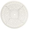 Patio Table White 35.4"x35.4"x29.1" Cast Aluminum