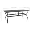 Patio Table Anthracite 74.8"x31.5"x28.3" Steel
