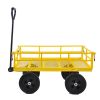 Tool cart cart garden cart truck makes it easier to transport firewood (yellow)