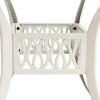 Patio Table White 35.4"x35.4"x29.1" Cast Aluminum