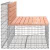 Patio Bench Gabion Design 40.6"x27.6"x25.6" Solid Wood Douglas