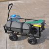 Wagon Cart Garden cart trucks make it easier to transport firewood TC1840BKG
