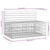 Patio Bench Gabion Design 40.6"x27.6"x25.6" Solid Wood Douglas