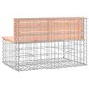 Patio Bench Gabion Design 40.6"x27.6"x25.6" Solid Wood Douglas
