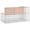 Patio Bench Gabion Design 48"x28"x25.8" Solid Wood Douglas
