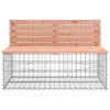 Patio Bench Gabion Design 40.6"x27.6"x25.6" Solid Wood Douglas