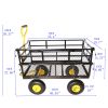 Wagon Cart Garden cart trucks make it easier to transport firewood Yellow+Black