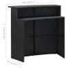Patio Bar Table Black 47.2"x21.7"x43.3" Poly Rattan