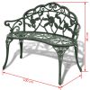Patio Bench 39.4" Cast Aluminum Green