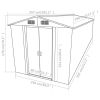 Garden Shed 101.2"x117.3"x70.1" Metal Green