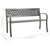 Patio Bench 49.2" Steel Gray
