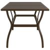 Patio Table Brown 55.1"x31.5"x28.3" Steel