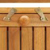 Patio Storage Bench with Cushion 58.3" Solid Acacia Wood