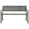 Patio Bench 49.2" Steel Gray