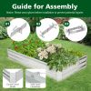 Metal Galvanized Raised Garden Bed with Open-Ended Base