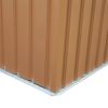 4.2' x 7' Outdoor Storage Shed, Backyard Tool House with Sliding Doors, Base, Vents, Metal Lawn Equipment